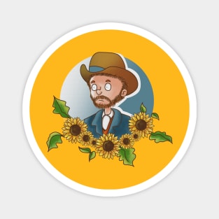 The man of sunflowers Magnet